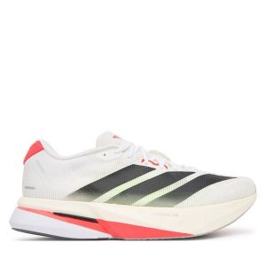 Buty do biegania adidas. Białe buty sportowe ADIDAS, bez wzorów, bez zapięcia, do biegania. Za 459,99 zł.