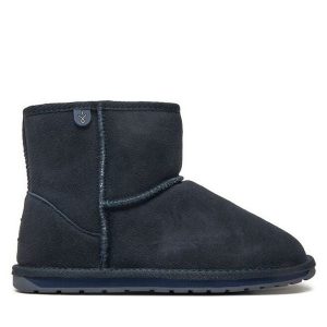 Śniegowce EMU Australia. Niebieskie buty zimowe EMU Australia, bez obcasa, bez zapięcia. Za 399,99 zł.