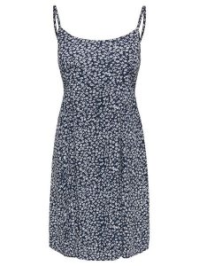 ONLY Sukienka letnia Liana 15375233 Granatowy Standard Fit. Niebieskie kombinezony ONLY, na lato, m, bez wzorów, z wiskozy, bez kołnierzyka, bez ramiączek. Za 119,99 zł.