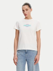 Guess Jeans T-Shirt W5GI26 J1314 Biały Regular Fit. Białe t-shirty Guess Jeans, xl, z aplikacjami, z bawełny, bez kołnierzyka, bez ramiączek. Za 129,99 zł.