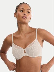 Triumph Biustonosz z fiszbiną Comfort Contour 10226401 Beżowy. Brązowe biustonosze Triumph, bez wzorów, z syntetyku. Za 179,99 zł.