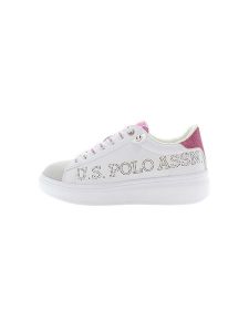 U.S. Polo Assn. Sneakersy w kolorze biało-różowym rozmiar: 38. Białe trampki U.S. Polo Assn., bez wzorów, bez zapięcia. Za 241,56 zł.