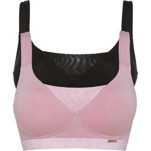 Biustonosz t-shirt Feel Comfort bez fiszbinów (2 szt.), bawełna organiczna. Czarne biustonosze bonprix, bez wzorów, z bawełny. Za 109,98 zł.