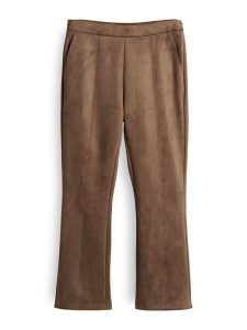 OPUS Spodnie "Elvina" w kolorze karmelowym rozmiar: 38. Brązowe spodnie z wysokim stanem Opus, bez wzorów, z materiału, z podwyższonym stanem. Za 143,99 zł.