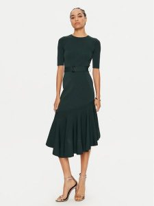 Ted Baker Sukienka dzianinowa Samalee 271307 Zielony Regular Fit. Zielone kombinezony Ted Baker, bez wzorów, z dzianiny, bez kołnierzyka, bez ramiączek. Za 669,99 zł.
