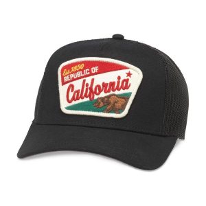 Czapka z daszkiem American Needle Valin Cali - SMU679A-CALI. Czarne czapki American Needle, bez wzorów, sportowe. Za 89,00 zł.