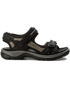 ECCO Sandały Offroad 06956350034 Czarny. Czarne buty trekkingowe ecco, bez wzorów, z nubiku, bez obcasa, bez zapięcia. Za 579,99 zł.