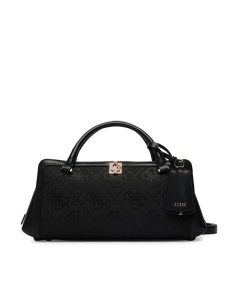 Guess Torebka Audrey Logo HWJG97 55060 Czarny. Czarne kuferki Guess, z aplikacjami, z materiału, bez dodatków. Za 634,99 zł.