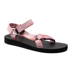 Sandały trekkingowe damskie Teva Original Universal Tie-Dye. Czerwone buty trekkingowe Teva, bez zapięcia. Za 179,99 zł.