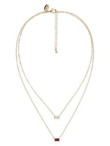 U.S. Polo Assn. Pozłacany naszyjnik z kamieniami ozdobnymi - dł. 37 cm rozmiar: onesize. Czerwone naszyjniki U.S. Polo Assn., metalowe. Za 69,99 zł.