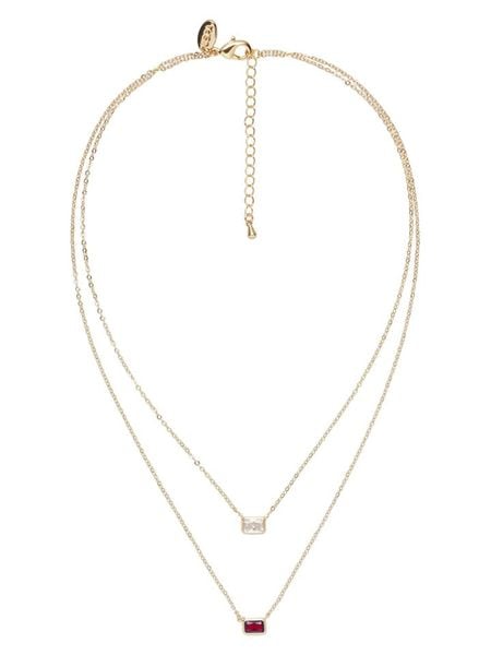 U.S. Polo Assn. Pozłacany naszyjnik z kamieniami ozdobnymi - dł. 37 cm rozmiar: onesize. Czerwone naszyjniki U.S. Polo Assn., metalowe. Za 104,64 zł.