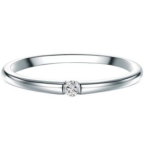 Trilani Pierścionek z Srebro wysokiej próby w Srebrny Pierścionki 1 ct Damski. Szare pierścionki Trilani, z brylantem, srebrne. Za 869,99 zł.