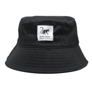 Kapelusz - 100% Bawełna / Dorośli / Bez sznurka (Czarny). Szare kapelusze SURF MONKEY, bez wzorów, z bawełny. Za 159,95 zł.