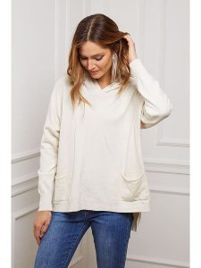 Joséfine Sweter "Forja" w kolorze kremowym rozmiar: XL. Brązowe swetry oversize Joséfine, xl, bez wzorów, z kaszmiru, bez ramiączek. Za 123,53 zł.
