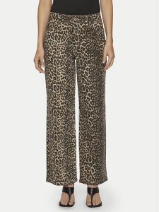 Vila Jeansy Chia 14105638 Beżowy Wide Leg. Brązowe jeansy Vila, bez wzorów, z bawełny. Za 179,99 zł.