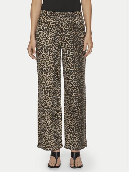 Vila Jeansy Chia 14105638 Beżowy Wide Leg. Brązowe jeansy Vila, bez wzorów, z bawełny. Za 139,99 zł.