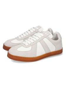 MELVIN & HAMILTON Skórzane sneakersy "Milani 1" w kolorze beżowo-białym rozmiar: 38. Białe trampki Melvin & Hamilton, bez wzorów, ze skóry, bez zapięcia. Za 469,99 zł.