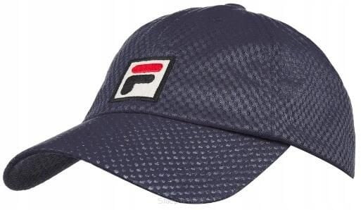 Czapka tenisowa Fila Mesh Cap Sampau granatowa. Niebieskie czapki Fila, bez wzorów, z materiału. Za 71,99 zł.