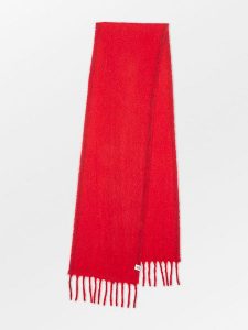 Becksöndergaard Szal w kolorze czerwonym - 210 x 26 cm rozmiar: onesize. Czerwone szaliki Becksöndergaard, bez wzorów, z materiału. Za 295,99 zł.