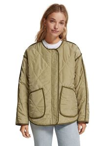 Scotch & Soda Dwustronna kurtka przejściowa w kolorze oliwkowym rozmiar: L. Zielone kurtki Scotch & Soda, l, bez wzorów, bez kaptura. Za 412,88 zł.