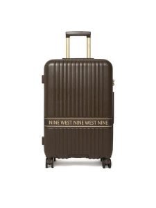 Nine West Walizka średnia CEO-NW-M-001-10 Brązowy ciemny. Brązowe walizki Nine West, bez wzorów, z tworzywa sztucznego, średnie. Za 359,99 zł.