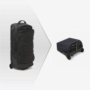 Torba podróżna składana Space Saver 85 L. Brązowe kombinezony DECATHLON, l, bez wzorów, z poliesteru, sportowe, bez kołnierzyka, bez ramiączek, długie. Za 429,99 zł.