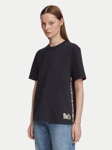 Barbour T-Shirt Fawne LML0938NY99 Granatowy Regular Fit. Niebieskie t-shirty Barbour, bez wzorów, z bawełny, bez kołnierzyka, bez ramiączek. Za 264,99 zł.