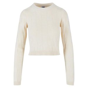 Sweter damski Urban Classics. Białe swetry klasyczne Urban Classics, na zimę, z bawełny, bez kołnierzyka. Za 237,00 zł.