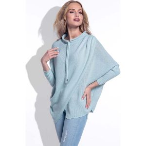 Pistacjowy Sweter z Troczkami przy Dekolcie. Piżamy marki Molly.pl. Za 109,90 zł.