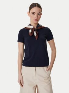 Weekend Max Mara T-Shirt Multib 2615971021 Granatowy Regular Fit. Niebieskie t-shirty Weekend Max Mara, xxl, bez wzorów, z bawełny, bez kołnierzyka, bez ramiączek. Za 279,99 zł.