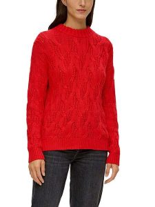 S.Oliver Sweter w kolorze czerwonym rozmiar: 36. Czerwone swetry oversize s.Oliver, s, bez wzorów, ze splotem, bez ramiączek. Za 96,60 zł.