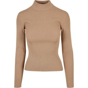 Damski sweter z prążkowanym golfem Urban Classics GT. Brązowe golfy Urban Classics, bez wzorów, z dzianiny. Za 198,00 zł.