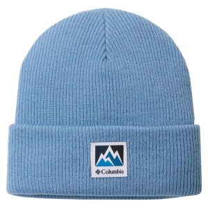 Czapka dla dorosłych Whirlibird Cuffed Beanie. Niebieskie czapki Columbia, bez wzorów, z materiału, sportowe. Za 89,99 zł.