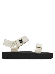 Armani Exchange Sandały XDP064 XV928 01819 Écru. Sandały Armani Exchange, bez wzorów, z materiału, bez obcasa, na płaskiej podeszwie, bez zapięcia. Za 319,99 zł.