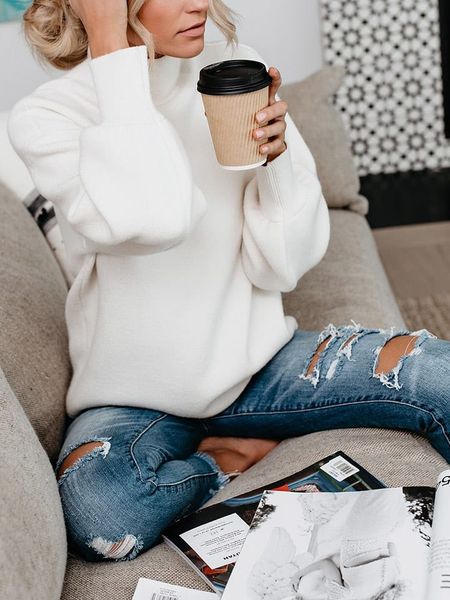 Milan Kiss Sweter w kolorze białym rozmiar: XL. Białe golfy Milan Kiss, xl, bez wzorów, bez ramiączek. Za 170,47 zł.