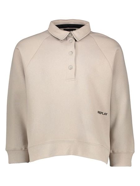 Replay Bluza w kolorze szarobrązowym rozmiar: M. Brązowe bluzy Replay, m, bez wzorów, z bawełny, bez kaptura. Za 236,61 zł.