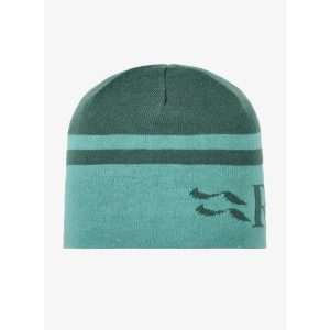 Czapka Rab Logo Band Beanie - green slate/glacier blue. Zielone czapki RAB, bez wzorów, z dzianiny, sportowe. Za 64,99 zł.