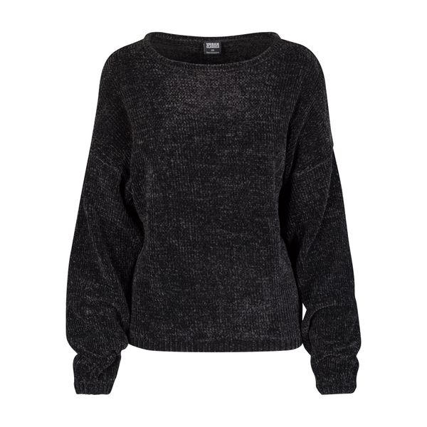 Bluza damska Urban Classic chenille. Czarne bluzy Urban Classics, bez wzorów, bez kaptura. Za 229,00 zł.