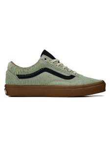 Vans Skórzane sneakersy "Old Skool" w kolorze zielonym rozmiar: 36,5. Zielone trampki Vans, bez wzorów, bez zapięcia. Za 170,47 zł.