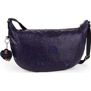 Torebka "Nille" w kolorze granatowym - 48 x 30 x 8 cm. Niebieskie torebki klasyczne marki Kipling, w paski, z materiału. W wyprzedaży za 181,95 zł.