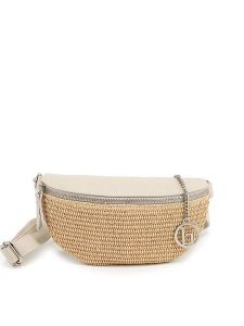 Lia Biassoni Skórzana saszetka "Niccone" w kolorze beżowo-kremowym - 25 x 14 x 4 cm rozmiar: onesize. Brązowe nerki i saszetki Lia Biassoni, bez wzorów, z materiału. Za 173,99 zł.