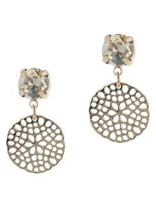 Otazu Pozłacane kolczyki-wkrętki z kryształami Swarovski rozmiar: onesize. Żółte kolczyki Otazu, z kryształem, pozłacane. Za 95,69 zł.