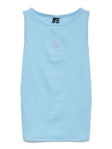 Vero Moda Top w kolorze błękitnym rozmiar: XL. Niebieskie topy Vero Moda, xl, bez wzorów, z bawełny, bez kołnierzyka, bez ramiączek. Za 57,20 zł.