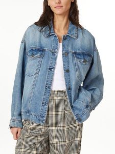 Scotch & Soda Kurtka dżinsowa w kolorze błękitnym rozmiar: XL. Niebieskie kurtki Scotch & Soda, xl, bez wzorów, prążkowane, bez kaptura. Za 285,49 zł.