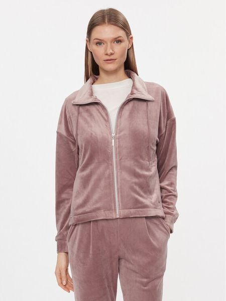 Triumph Bluza Cozy Comfort Velour Zip Jacket 10216555 Brązowy Regular Fit. Brązowe bluzy Triumph, bez wzorów, z weluru, bez ramiączek. Za 299,99 zł.