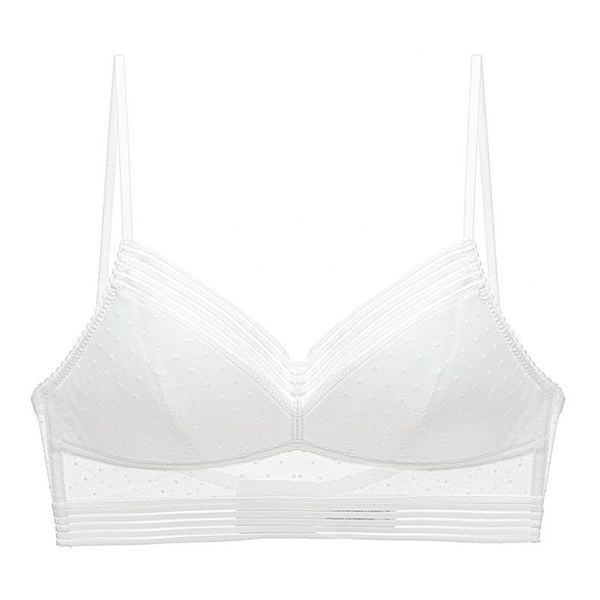 Braletka bez fiszbin na co dzień Kally. Brązowe biustonosze Intica, bez wzorów, z materiału. W wyprzedaży za 99,00 zł.