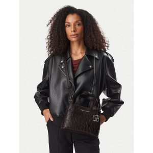Torebka Armani Exchange. Brązowe torebki klasyczne Armani Exchange, bez wzorów, bez dodatków. Za 589,99 zł.