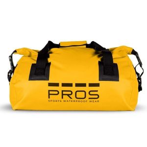 Torba podróżna żeglarska Pros Sport 30L szczelna. Żółte torby podróżne i sportowe PROS, bez wzorów. Za 214,00 zł.