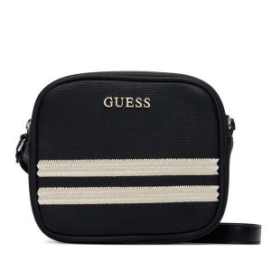 Torebka Guess. Czarne listonoszki Guess, z aplikacjami, bez dodatków. Za 264,99 zł.