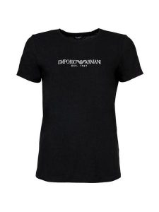Emporio Armani Underwear T-Shirt EW000408 AF27298 UC001 Czarny Regular Fit. Czarne t-shirty Emporio Armani Underwear, m, bez wzorów, z bawełny, bez kołnierzyka, bez ramiączek. Za 239,99 zł.